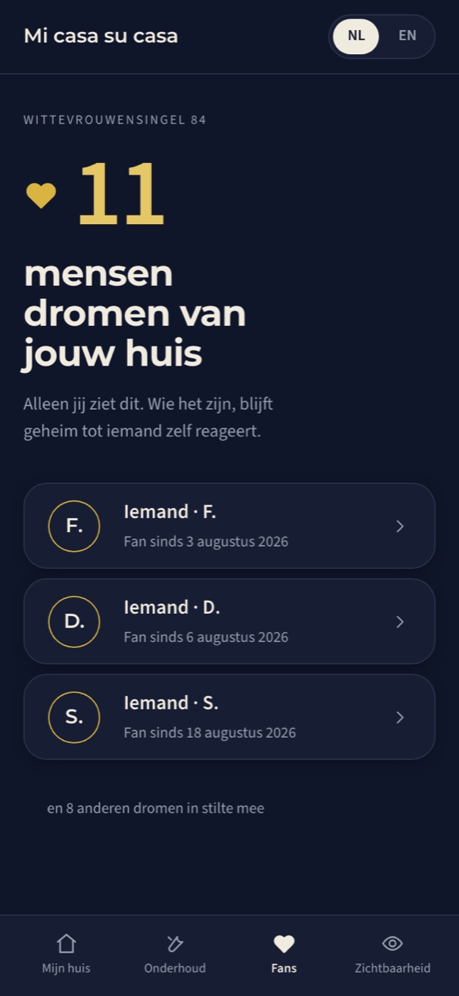 De kamer, vóór — De kamer · Fans