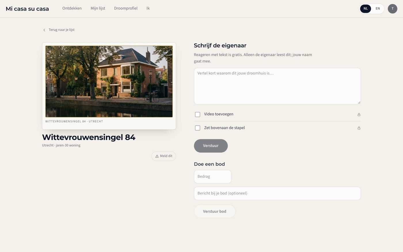 Tom solliciteert — De brief aan een huis (Tom)